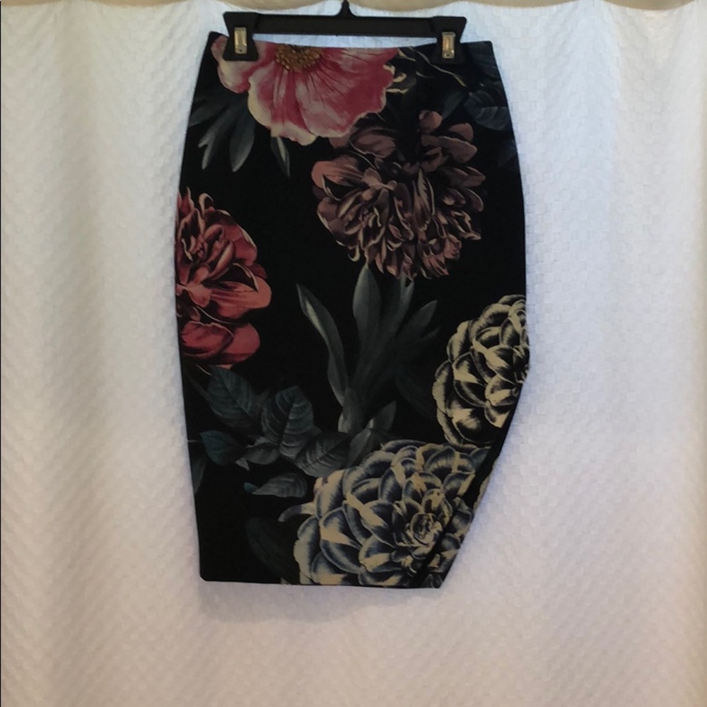 Black floral Skirt